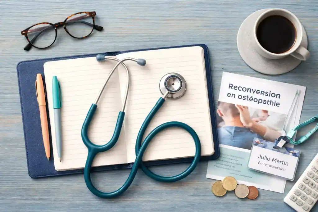 bureau reconversion osteopathe carnet stethoscope