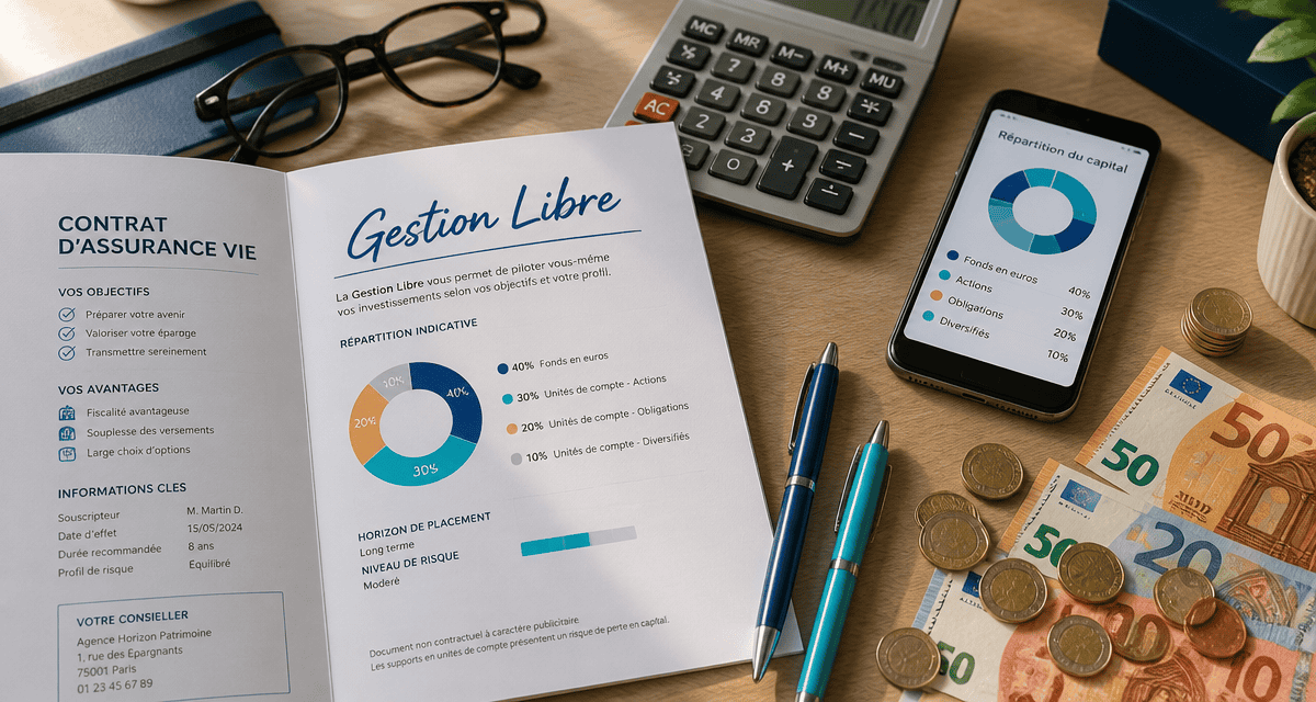assurance vie gestion libre contrat et outils