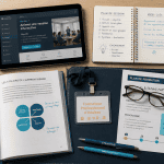 Bureau formation formateur adulte avec manuels et e-learning