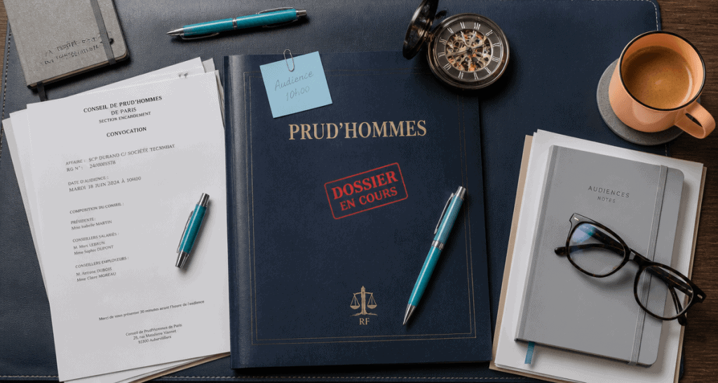 combien de temps dure une procedure prud'hommes 2024 image bureau juge dossier montre