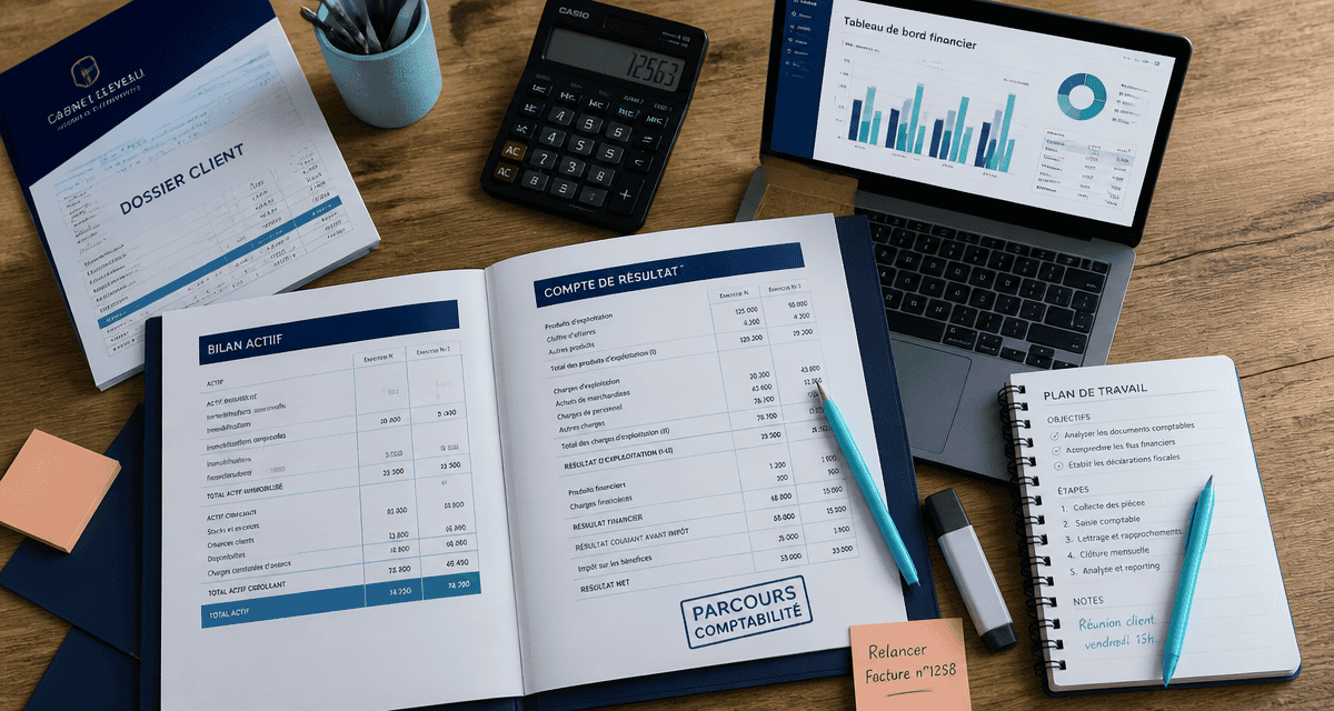 bureau comptabilité apprentissage dossiers et graphique