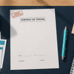 contrat non signé et pôle emploi sur bureau administratif