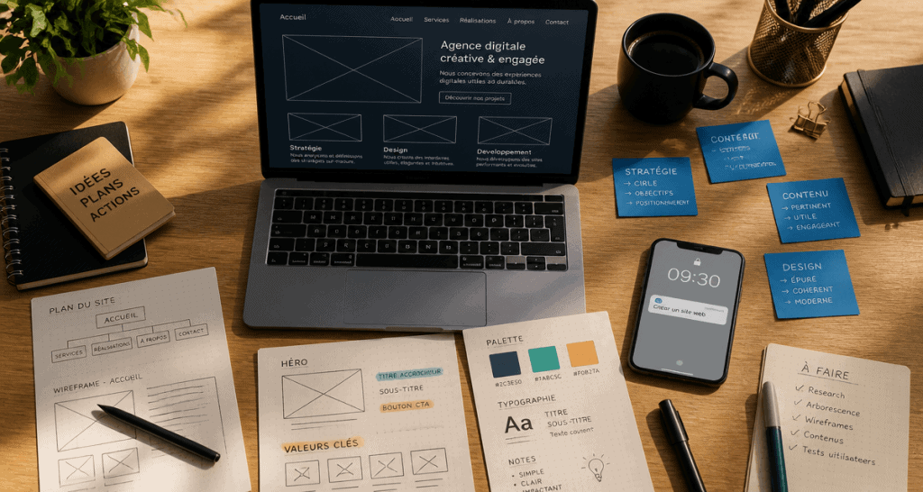 Créer un site web avec ChatGPT sur ordinateur portable