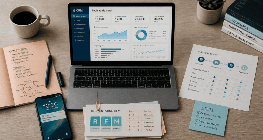crm and e commerce tableau crm sur ordinateur