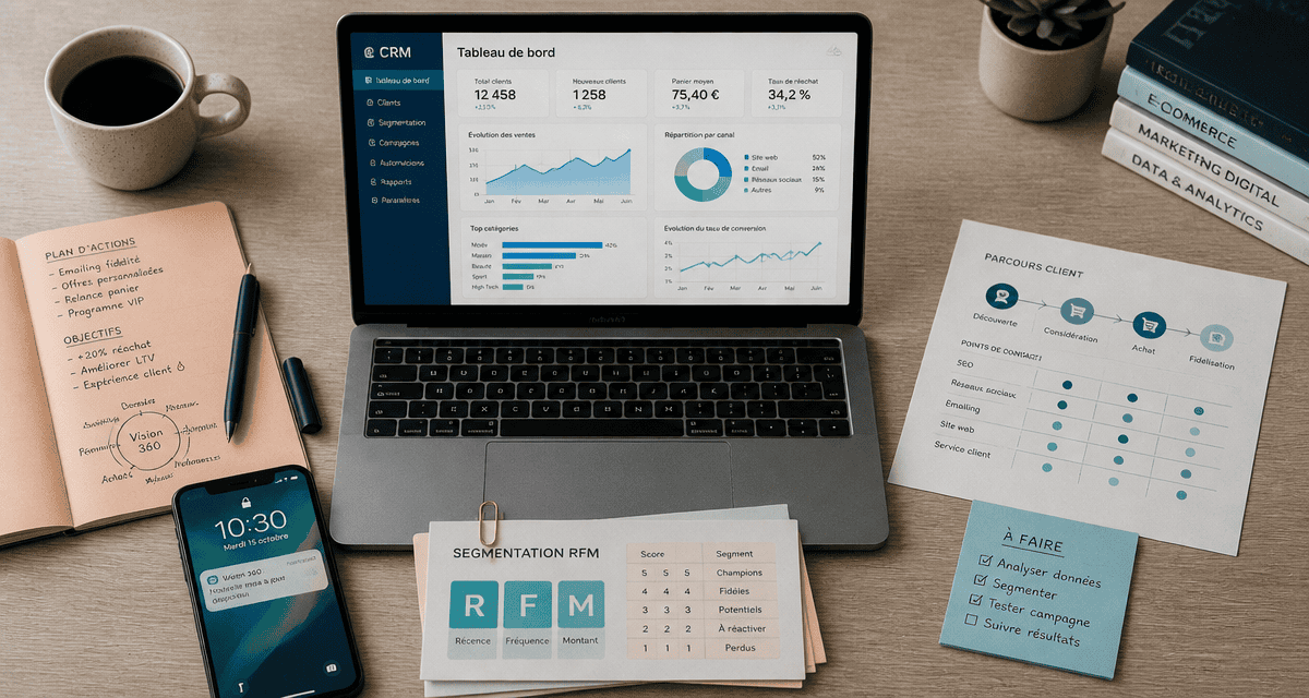 crm and e commerce tableau crm sur ordinateur