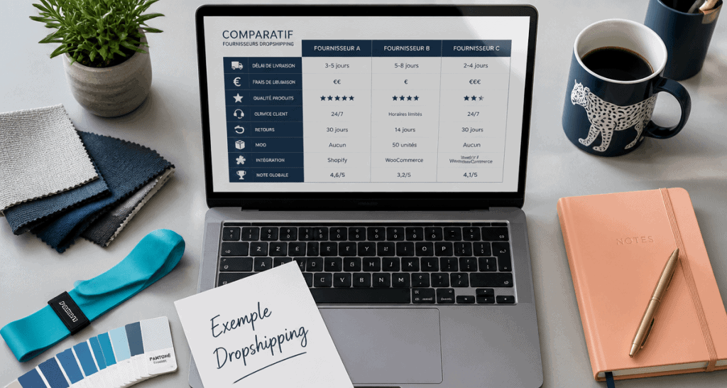 dropshipping exemple bureau moderne accessoires niches