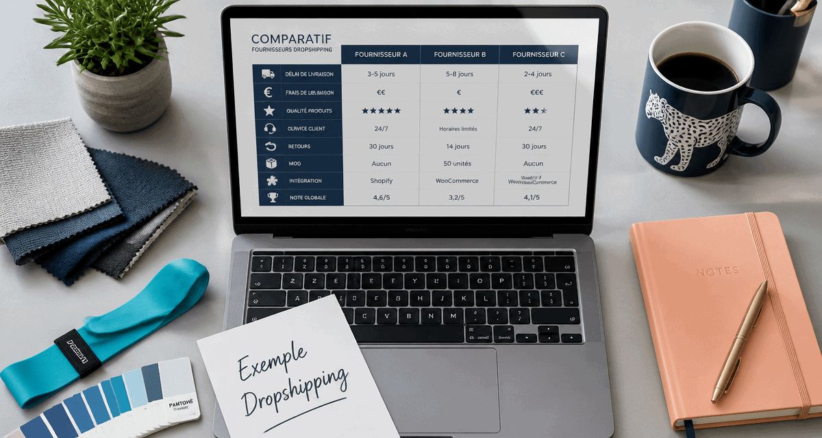 dropshipping exemple bureau moderne accessoires niches