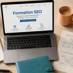 formation seo débutant ordinateur carnets schémas