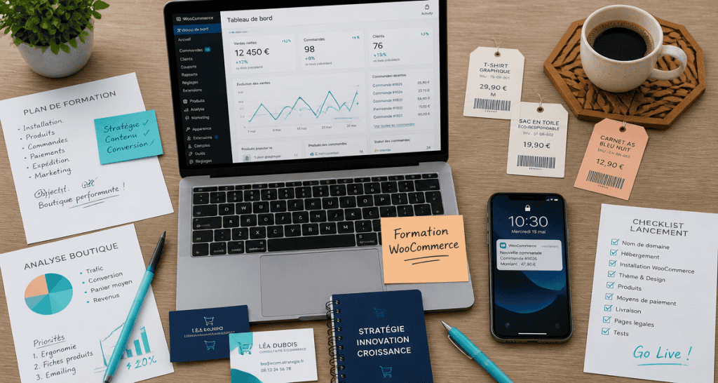 formation woocommerce ordinateur et outils de gestion