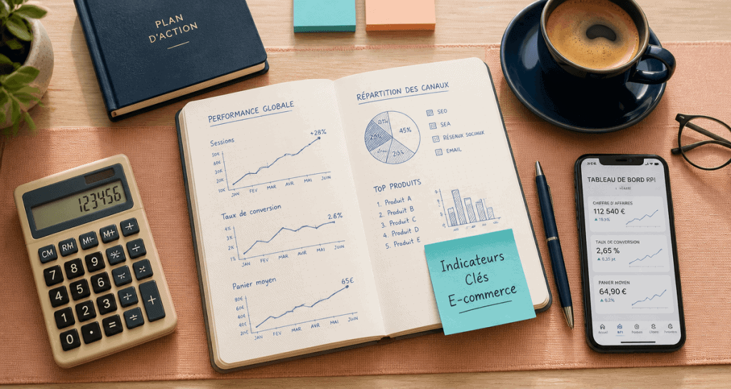 kpi e commerce tableau de bord et graphiques
