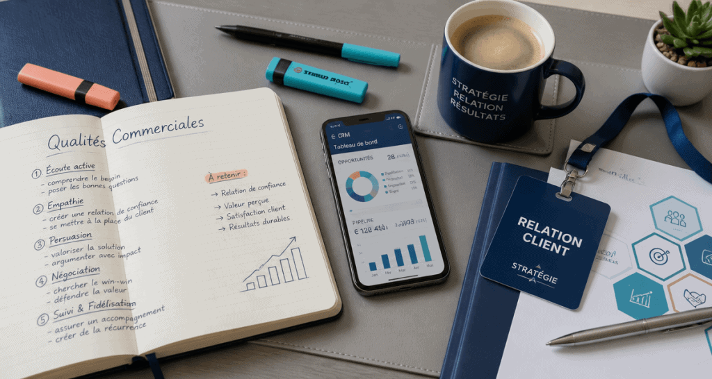qualité d un commercial carnet et CRM