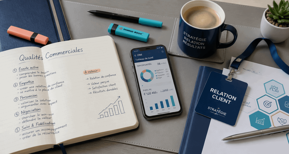 qualité d un commercial carnet et CRM