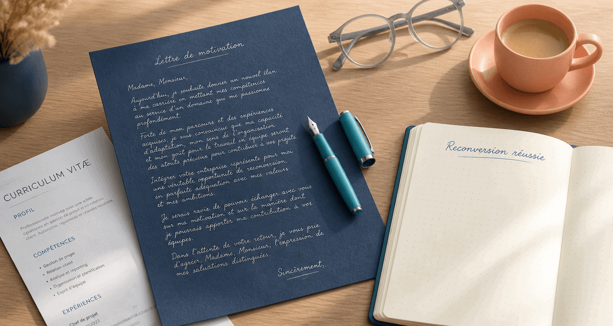 reconversion lettre de motivation sur bureau