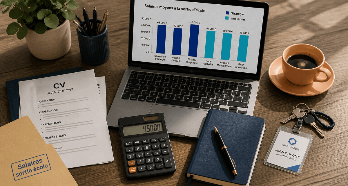 salaires sortie ecole de commerce bureau negotiation