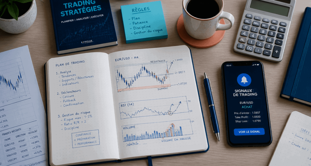 signaux trading bureau graphique