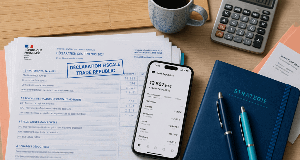 trade republic declaration impot sur bureau avec documents fiscaux