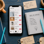 vendre sur tiktok shop, bureau e-commerce, smartphone