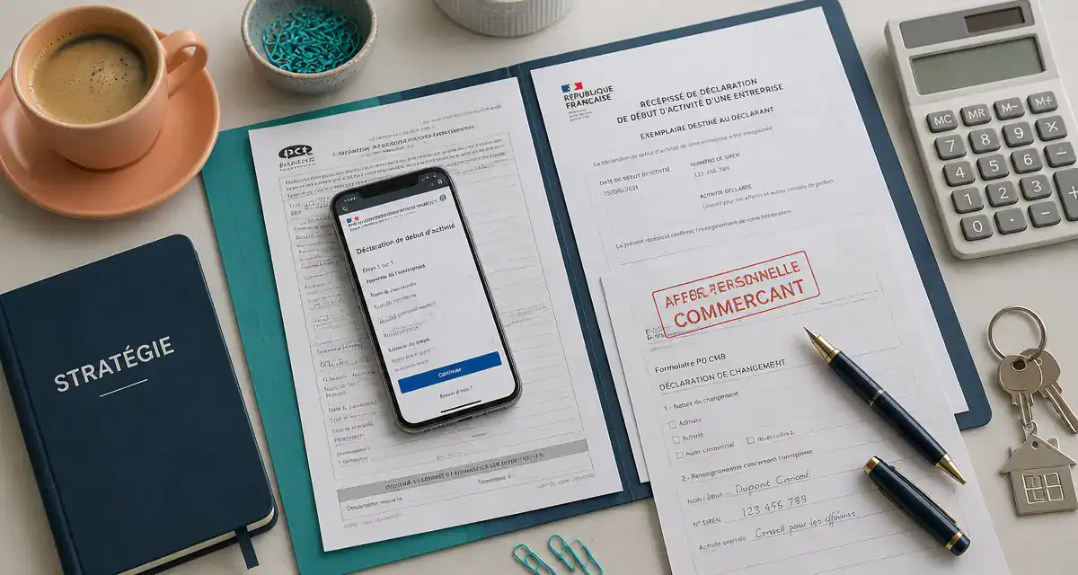 affaire personnelle commerçant bureau dossier RCS