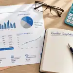 calculer le résultat comptable sur bureau avec bilan et calculatrice