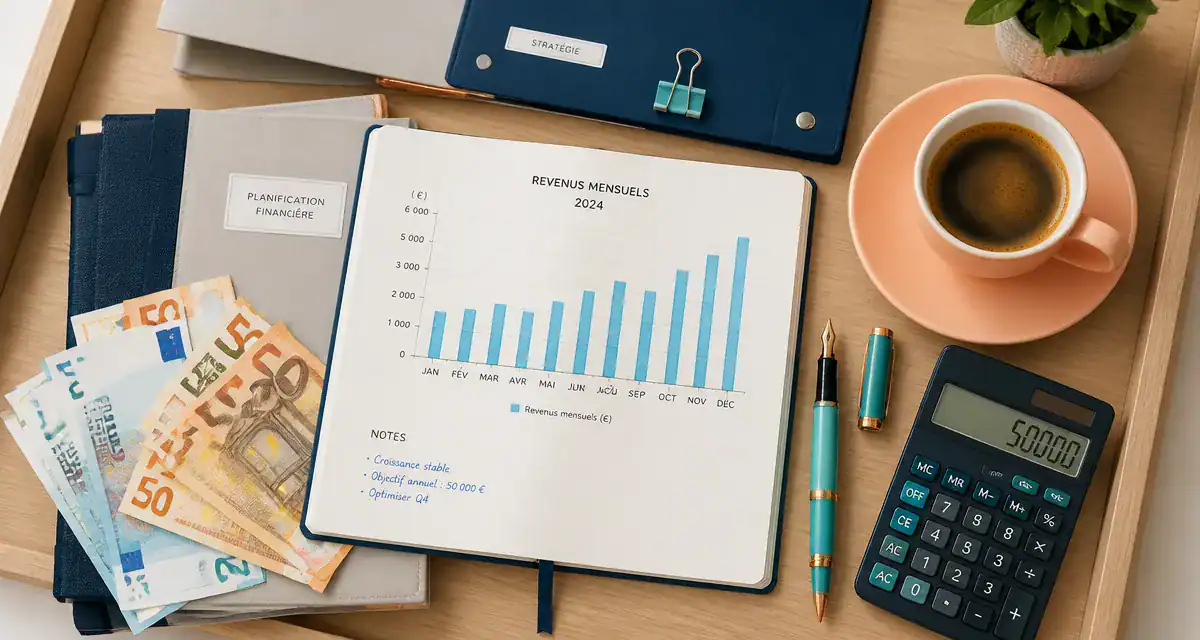 combien rapporte 200 000 euros placés par mois graphique et euros sur bureau