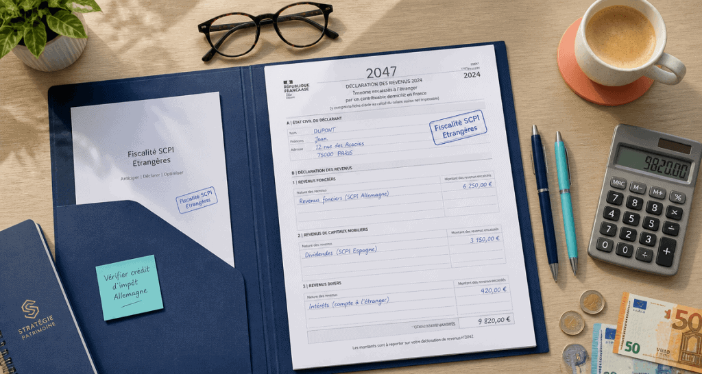 fiscalité scpi étrangère dossier fiscal formulaire 2047