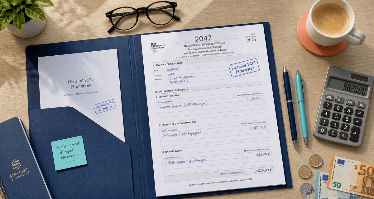 fiscalité scpi étrangère dossier fiscal formulaire 2047