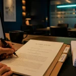 Juriste en droit social emploi rédige un accord social en réunion