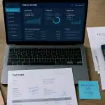 logiciel comptabilité libérale sur ordinateur avec reçus et factures