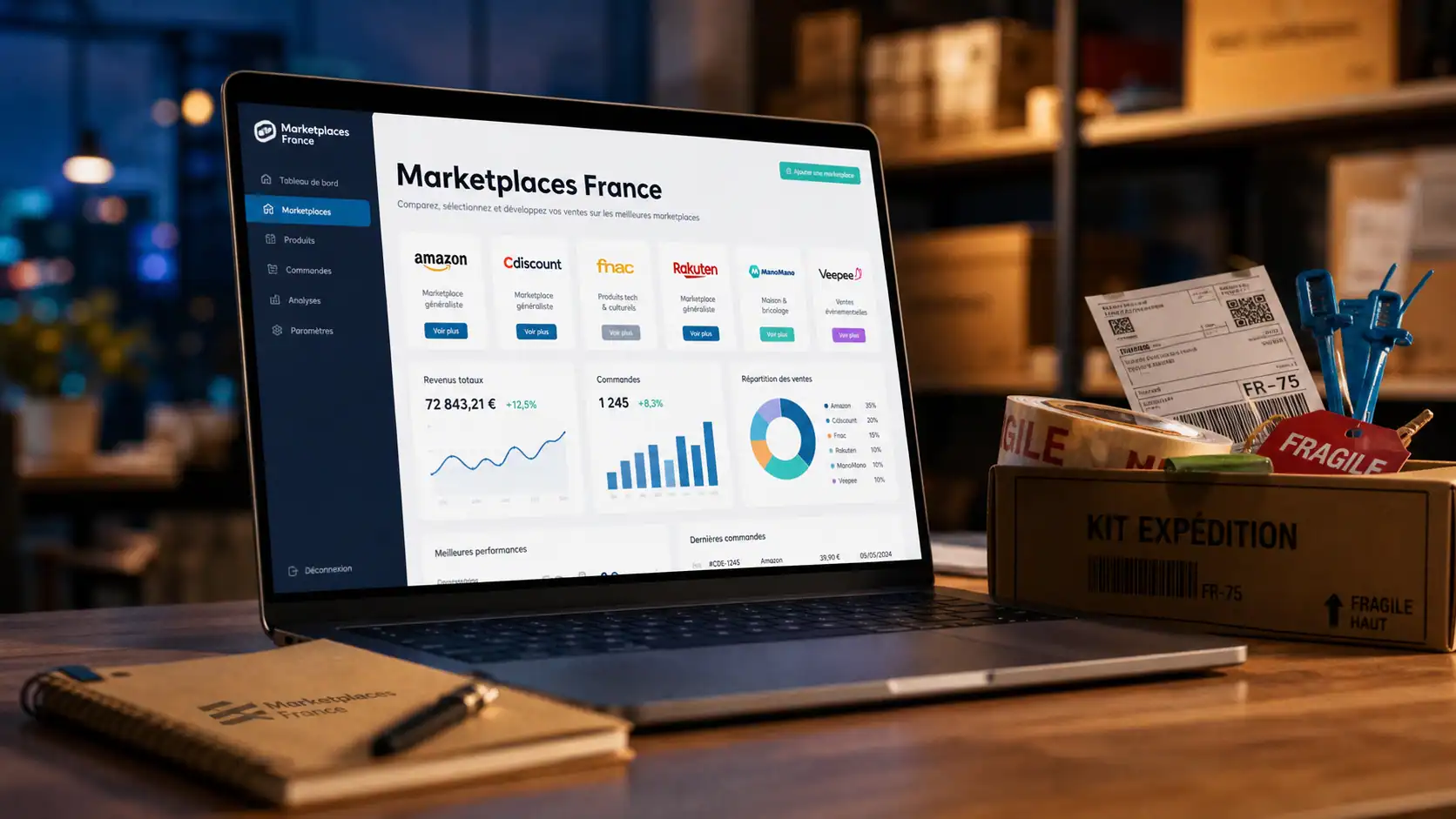 Marketplace en France : ordinateur et logistique pour choisir une plateforme