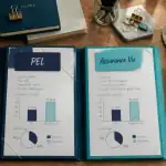 PEL ou assurance vie dossiers et graphiques sur bureau