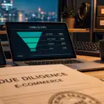 Vente site e-commerce : due diligence et graphiques de valorisation