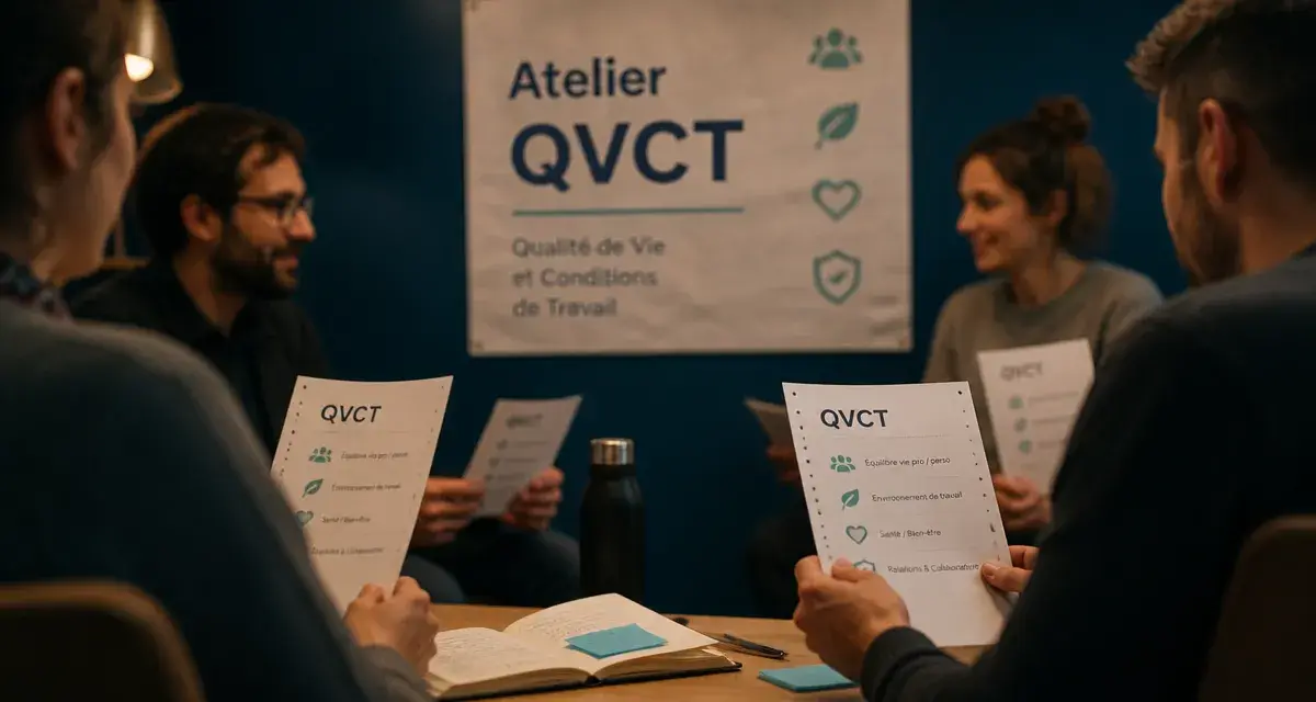 Atelier QVT QVCT : groupe en cercle pour mesurer l’impact