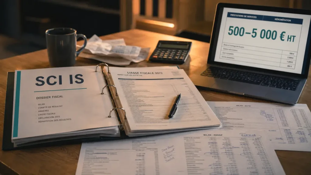 Comptable SCI IS tarif 500–5 000 € HT