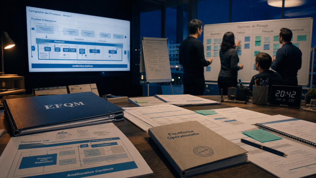 Définition excellence opérationnelle : stratégie, processus et culture, salle de pilotage