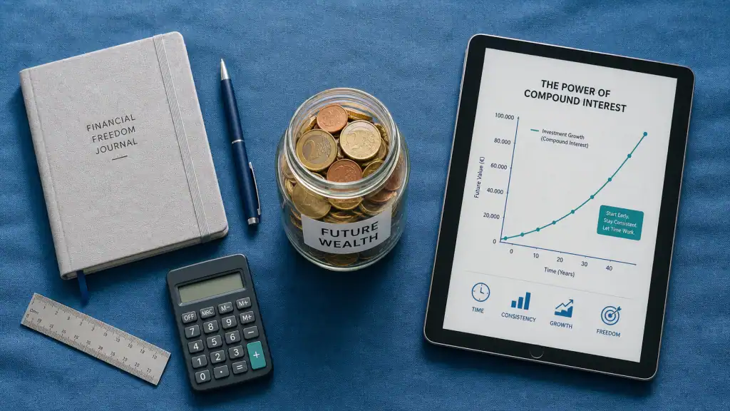 Investir pour les nuls : bocal de pièces et graphique pour bâtir un patrimoine