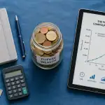 Investir pour les nuls : bocal de pièces et graphique pour bâtir un patrimoine