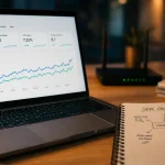 Referencement naturel seo : tableau de recherche et graphique SEO organique