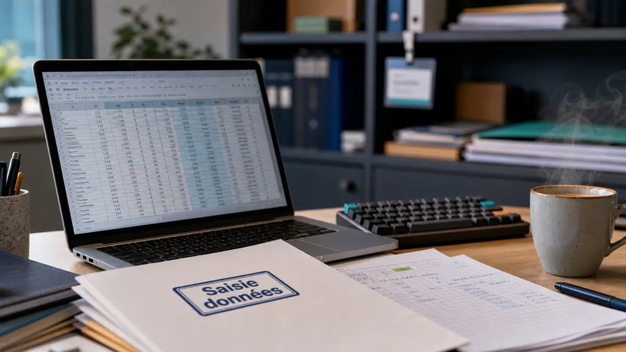 Télétravail temps partiel saisie de données : bureau à domicile avec Excel