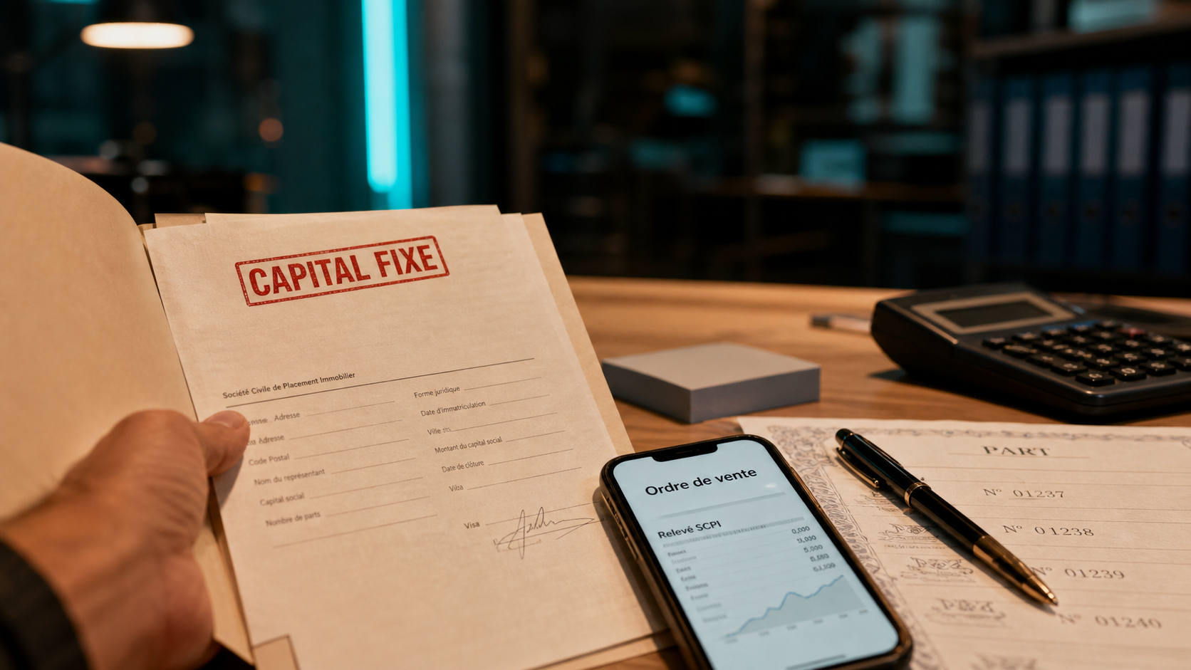 Vendre SCPI : ordre de vente et capital fixe