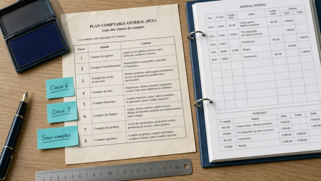 Compte comptable : classes 1 à 8, sous-comptes et erreurs d’affectation à éviter