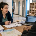 Conseillere en insertion en rendez-vous d’accompagnement emploi, social et justice