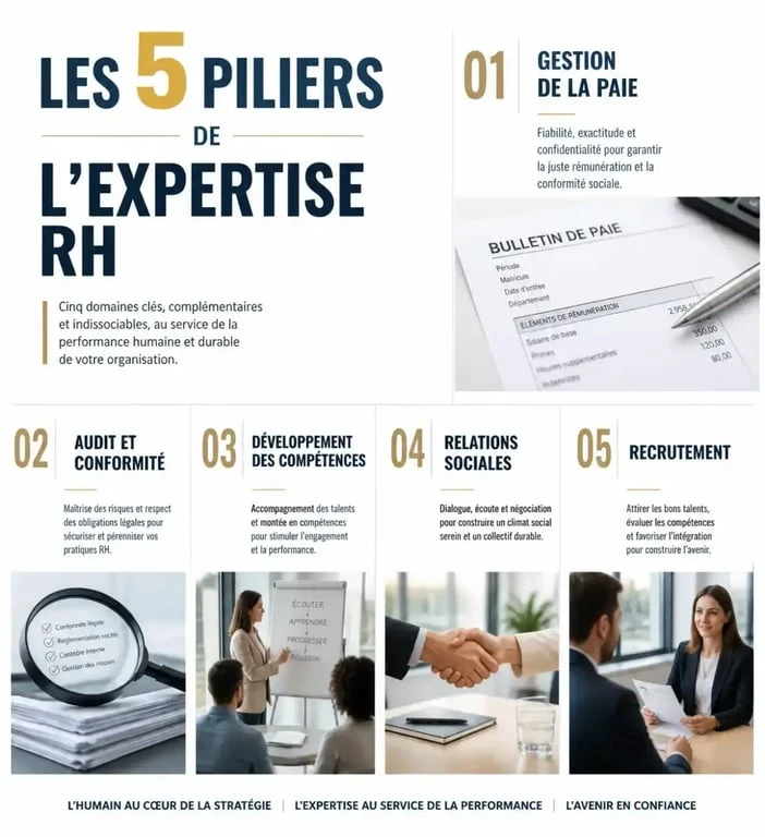 Les 5 domaines d'intervention d'un expert ressources humaines pour les entreprises