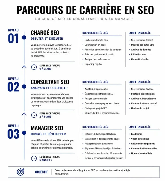 Évolution de carrière dans les métiers du SEO