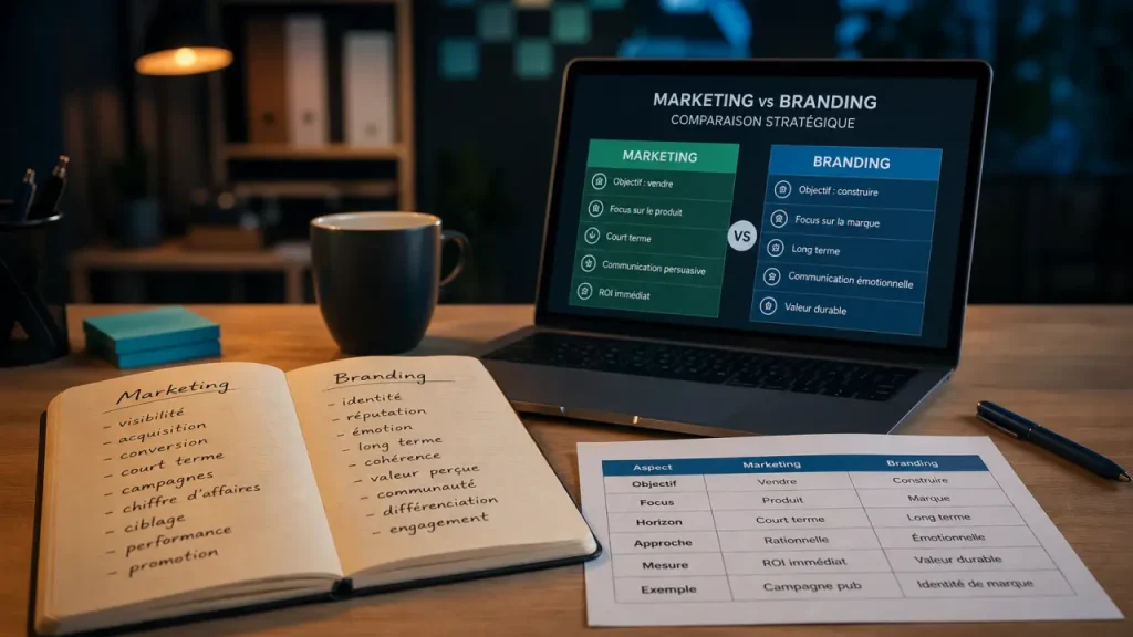 Marketing branding : pourquoi l’un vend, l’autre construit la marque, et comment les faire travailler ensemble ?