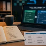 Marketing branding : carnet Marketing Branding et comparaison pour vendre et construire la marque