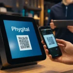 Phygitale définition : borne tactile et QR code en point de vente, parcours client phygital
