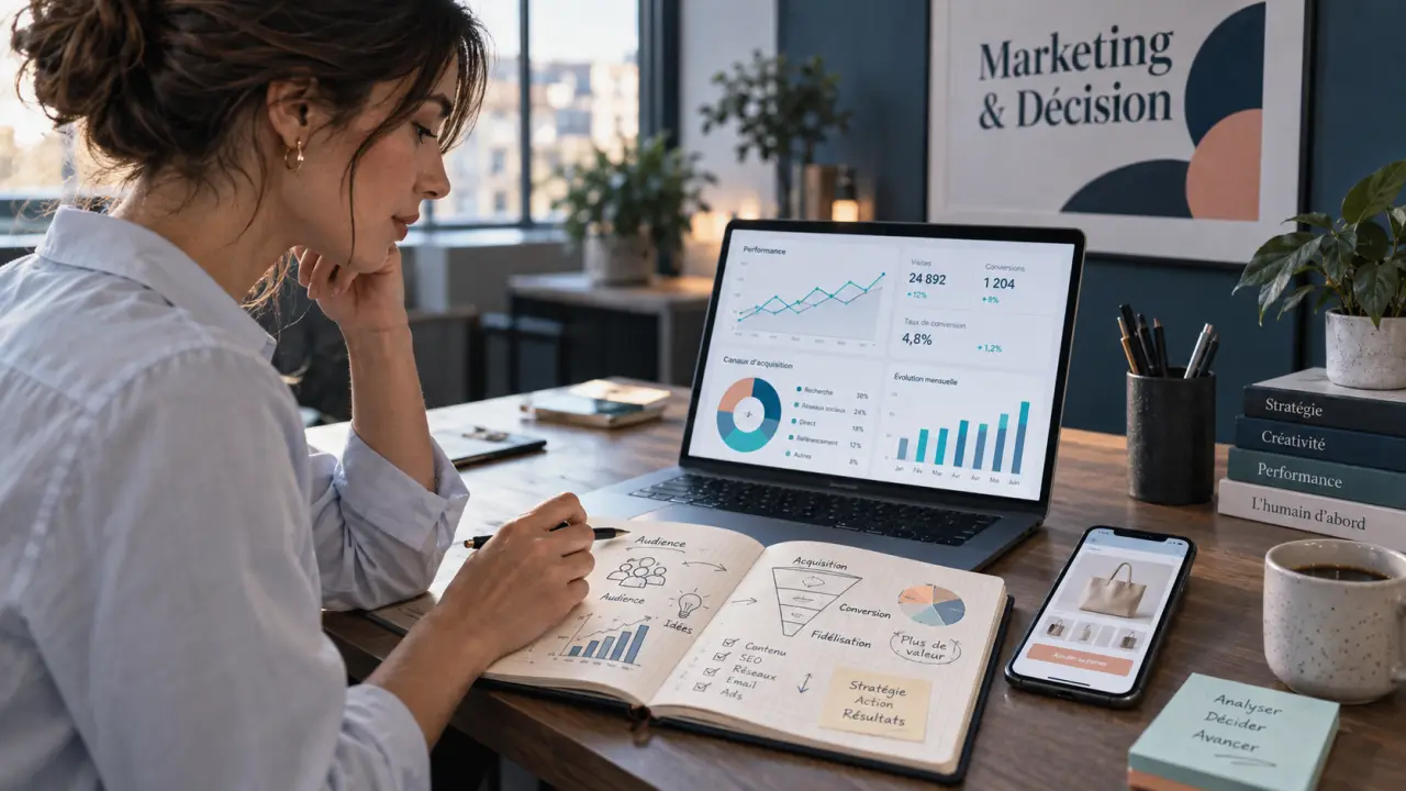 Travail marketing : analyse, marque et relation client, données et stratégie
