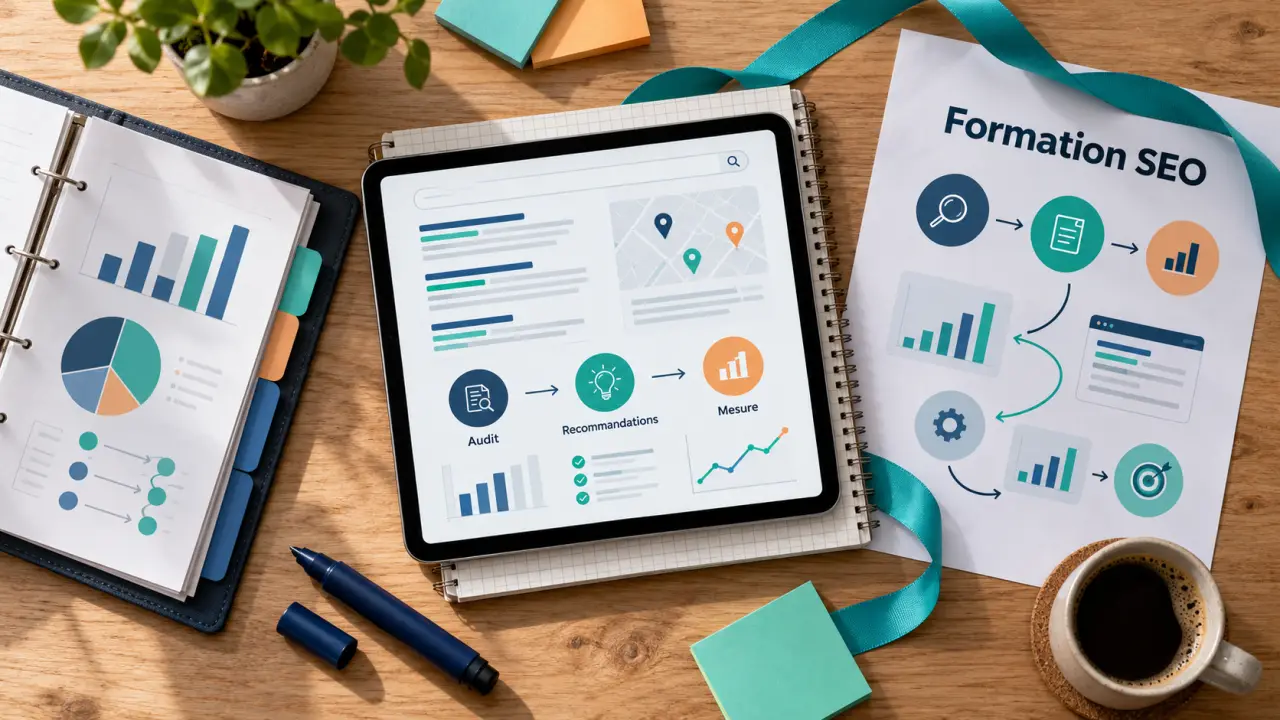 Formation seo vers audit, recommandations et mesure