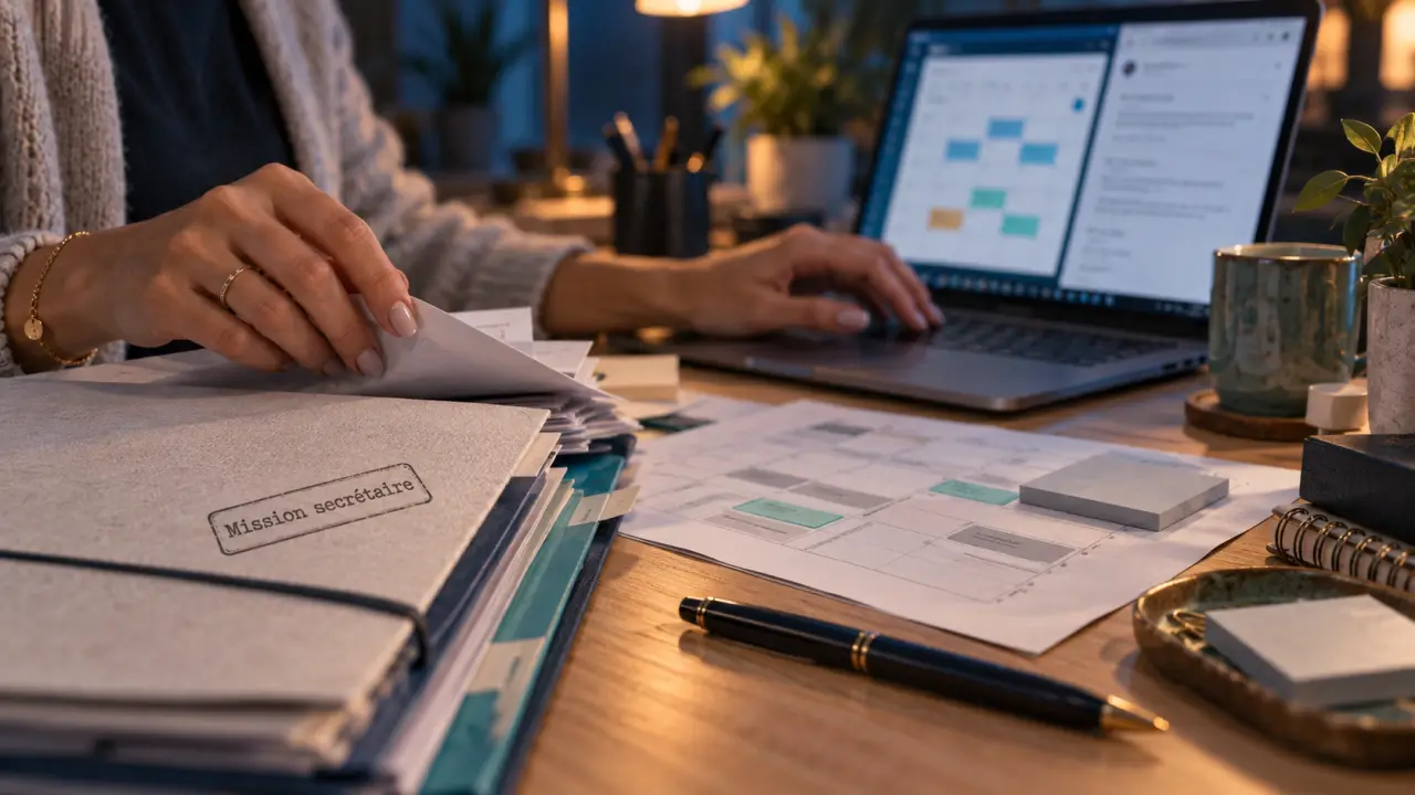 Offre mission secrétaire indépendante : secrétaire indépendante trie dossiers et encadre planning
