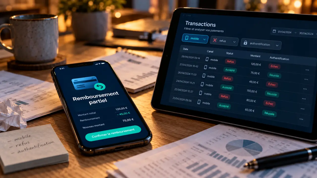 Solution de paiement en ligne e commerce : tunnel de paiement, cartes et remboursement partiel